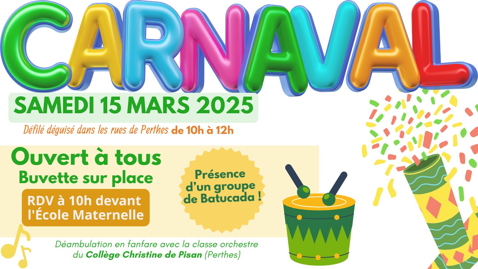 CARNAVAL MATERNELLE ACTIVE @ devant l'école maternelle